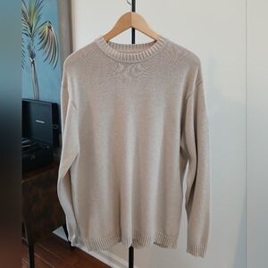 L.L. Bean Men's Beige Crewneck Sweater